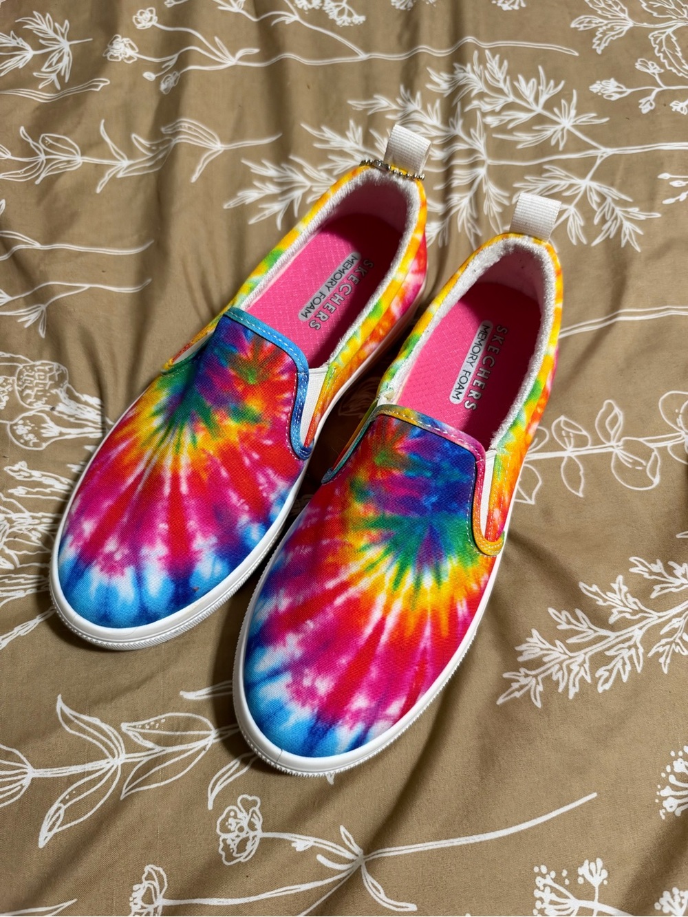 Skechers Kids Tie-Dye Slip-On Sneakers - Rainbow